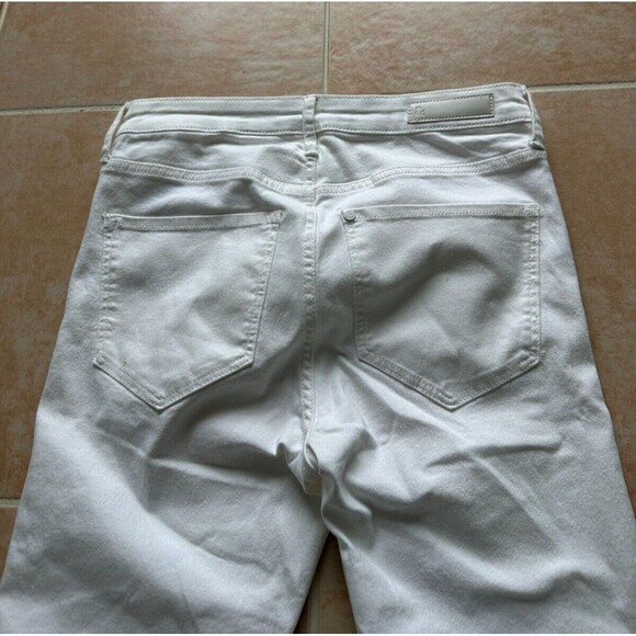 & Denim Worn‎ Once Dharla Skinny regular waist white jeans Women Size 28 x 32 - Picture 8 of 10